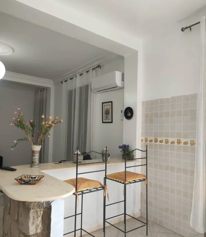 Coin cuisine de l'appartement